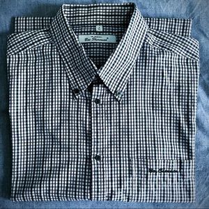 BEN SHERMAN: GREEN PLAID BUTTON DOWN (1995?)
